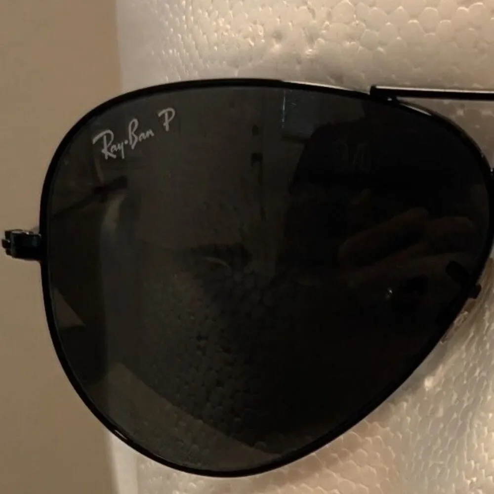 Ray-Ban Aviator Wire Metal Frame Polarized RB 3025 002/58 55 14 Sunglasses Black